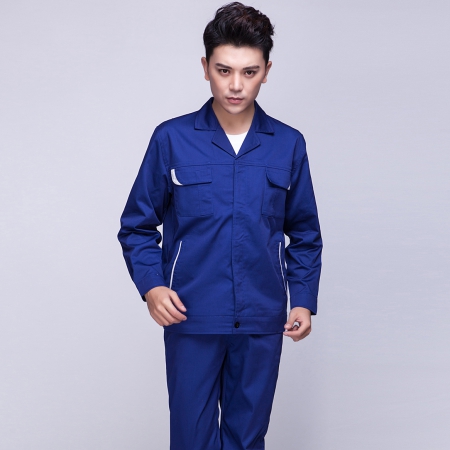 藍(lán)色拼白揚(yáng)州工作服AC04-3-YZ