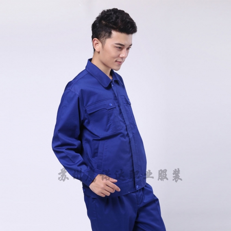 艷藍(lán)滌棉紗卡中國(guó)石油工作服AC082-SY